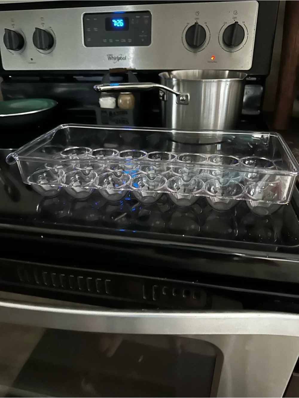 Clear Plastic Egg Storage Tray - Home Storage & Organization